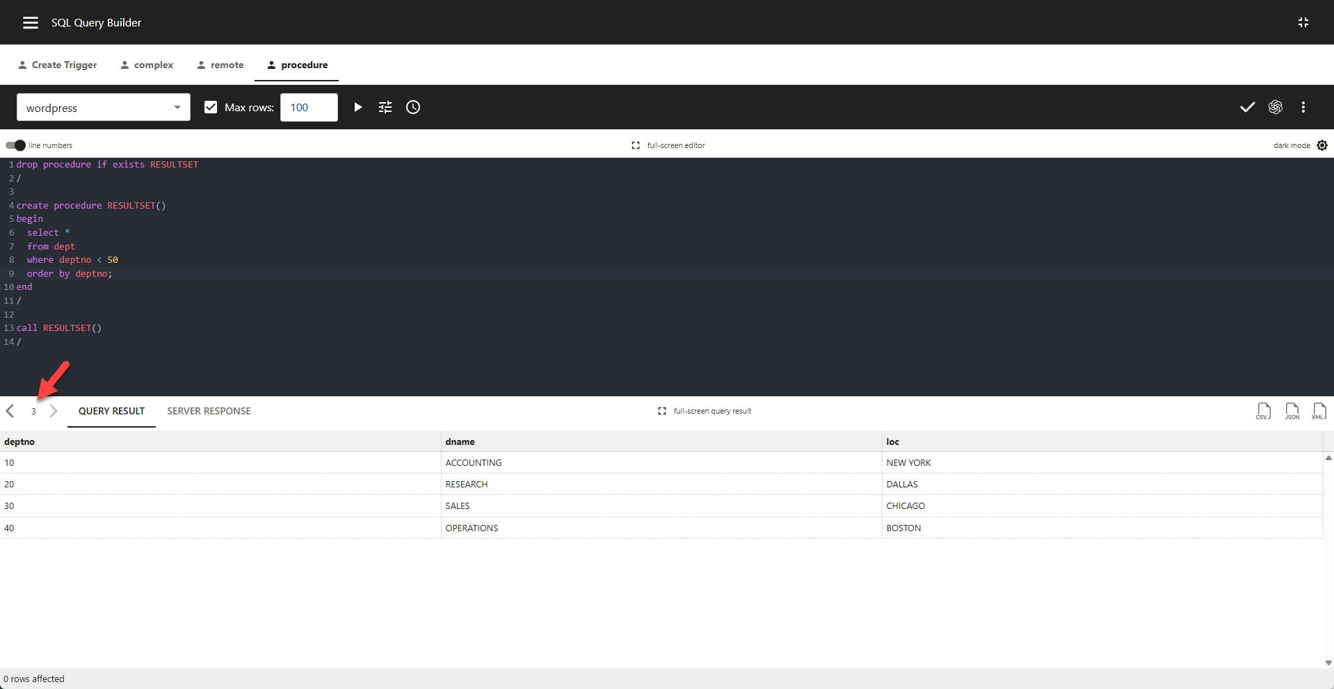 WP Data Access - Multiple Responses