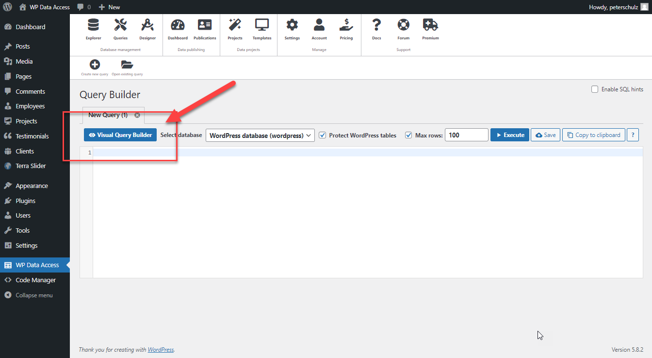 WP Data Access - Visual Query Builder