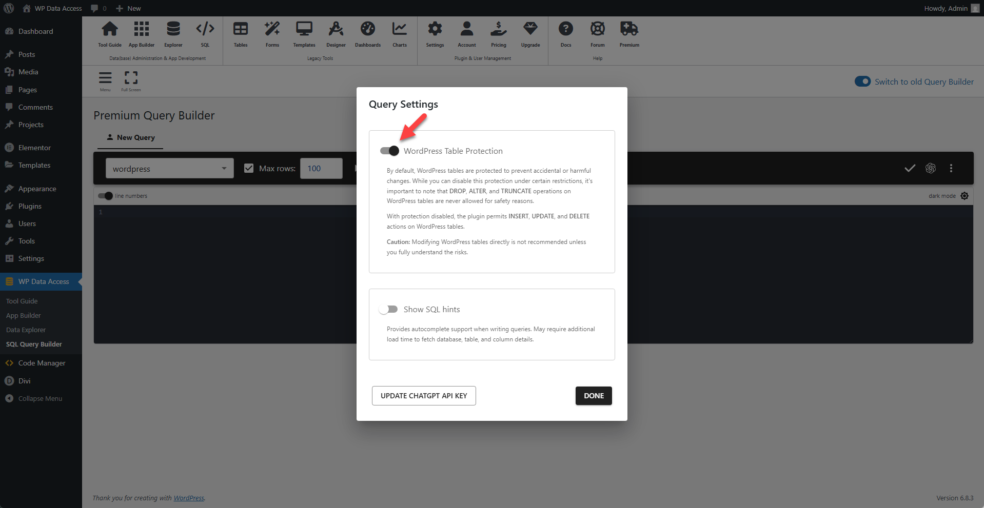 WP Data Access - WordPress Code Table Protection